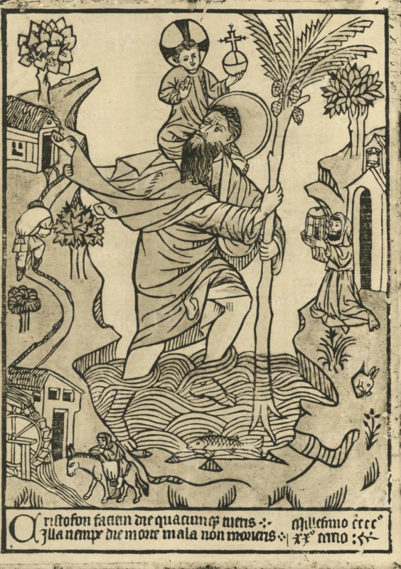 'St. Christopher. 1423', 1915. Creator: Unknown.