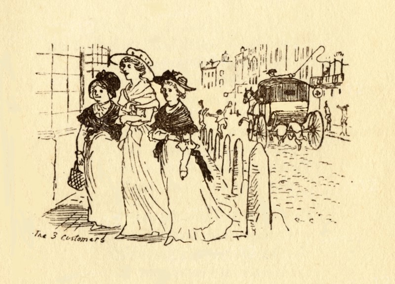 'The 3 Customers', 1878, (c1918).  Creator: Randolph Caldecott.