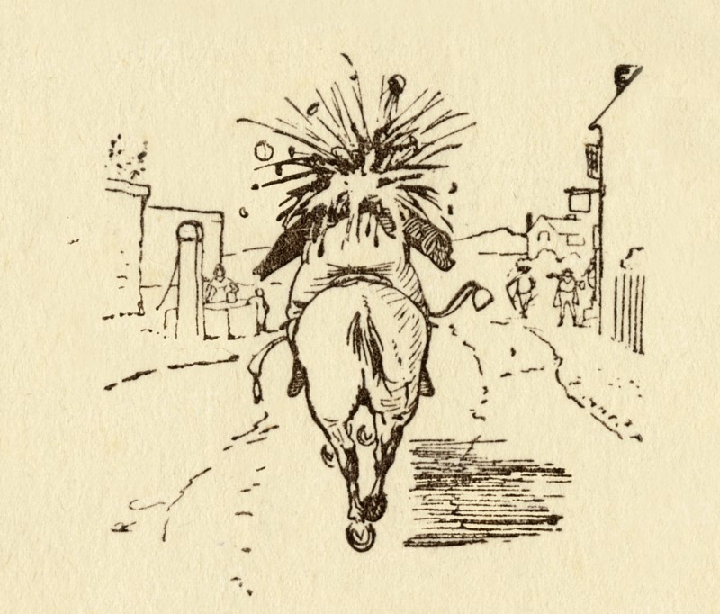 John Gilpin's wine bottles explode, 1878, (c1918).  Creator: Randolph Caldecott.