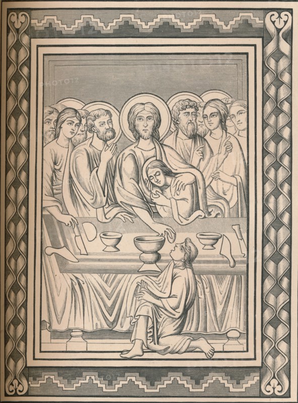Christ and saints, 12th century, (1849). Creator: Bisson & Cottard.