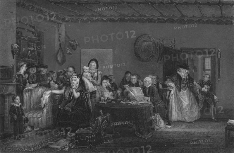 'Reading the Will', c1820. Creator: William Greatbach.