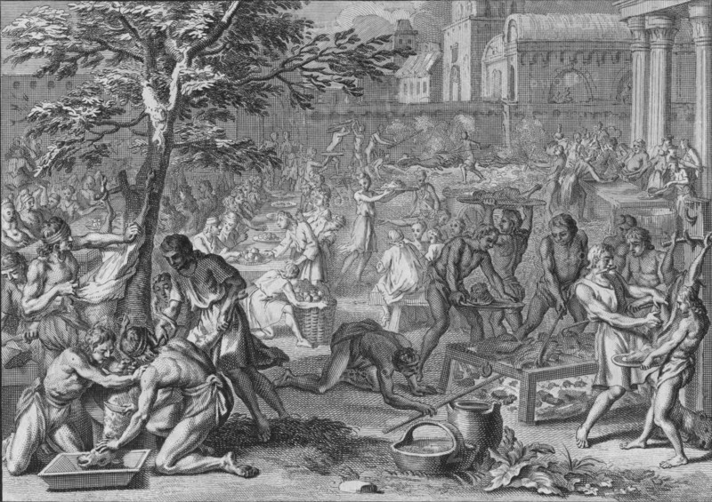 'Festin a L'Honneur du Soleil, le jour du grand Ramy', 1723.  Creator: Bernard Picart.