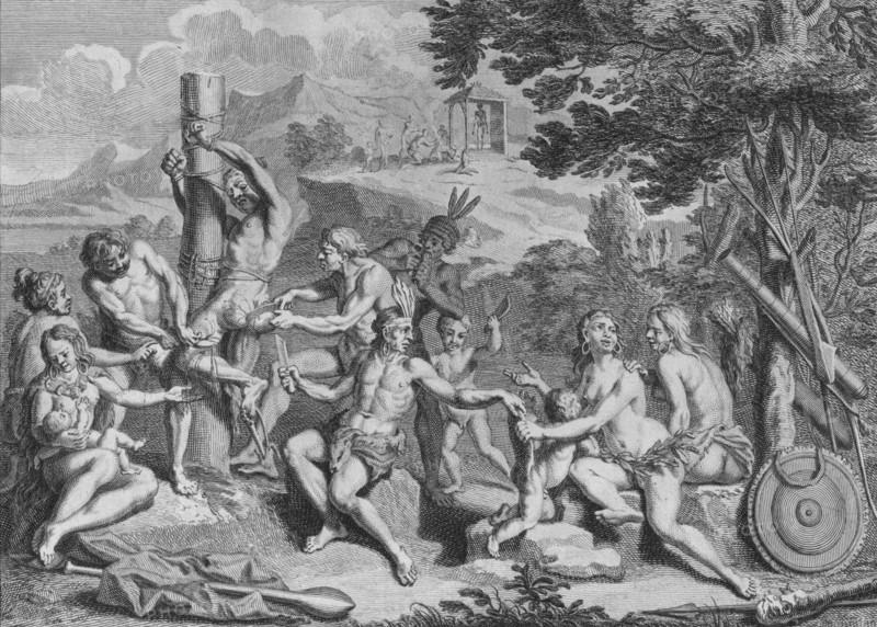 'Captif Sacrifié par les Antis', 1723. Creator: Bernard Picart.
