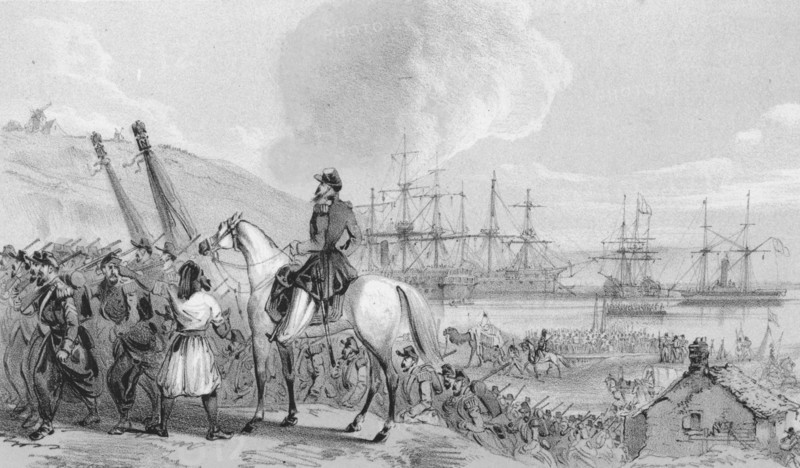 'Cherson - Cossack Bay. French Landing Place and Depot', c1850s.  Creator: Unknown.