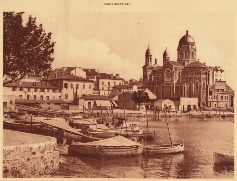 'The Harbour and the Church, Saint Raphael', 1930. Creator: Unknown.
