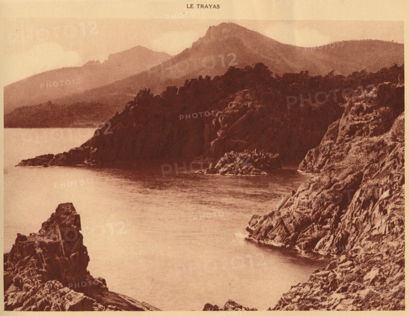 'View of Aurelius peak and  Cap Roux, Le Trayas', 1930. Creator: Unknown.
