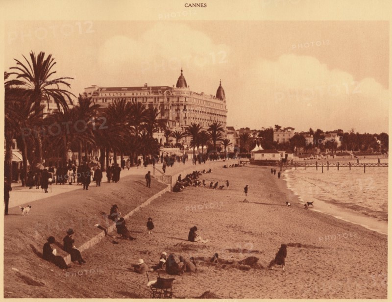 'Croisette Promenade - Beach and Casino, Cannes', 1930. Creator: Unknown.