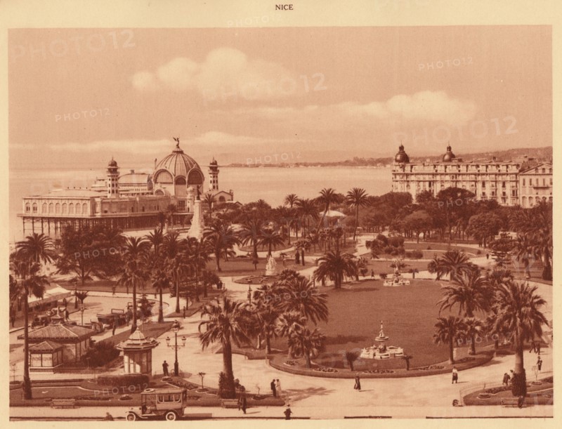 'The Gardens seen from the Casino, Nice', 1930. Creator: Unknown.