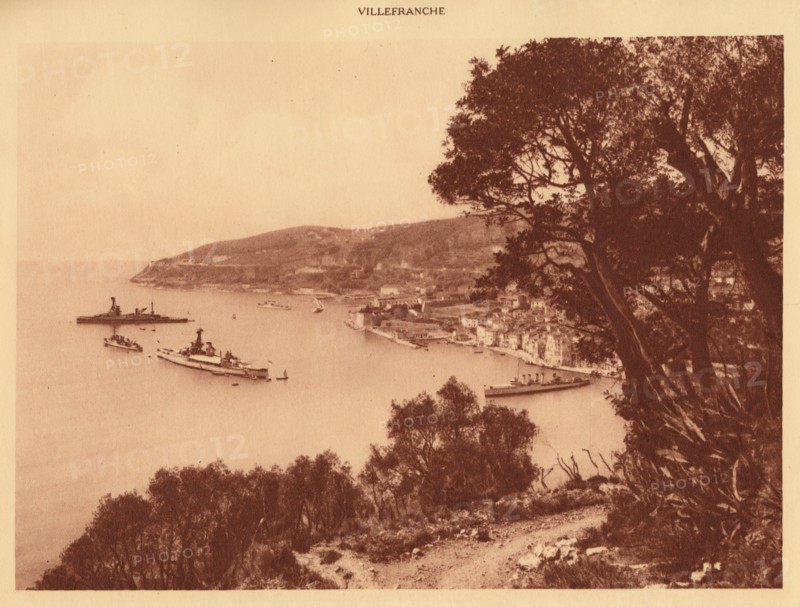 'View of the town and Roadstead, Villefranche', 1930. Creator: Unknown.