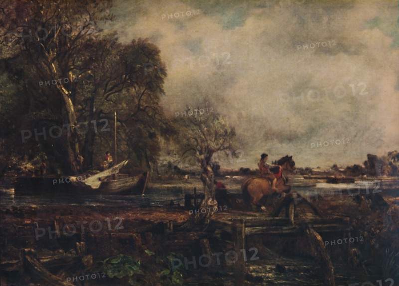 'Dedham Lock, or The Leaping Horse', 1825, (1922). Creator: John Constable.