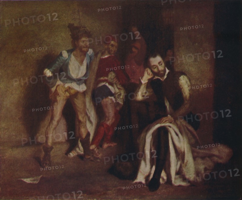 'Tasso in Prison', (1839), 1937. Creator: Eugene Delacroix.