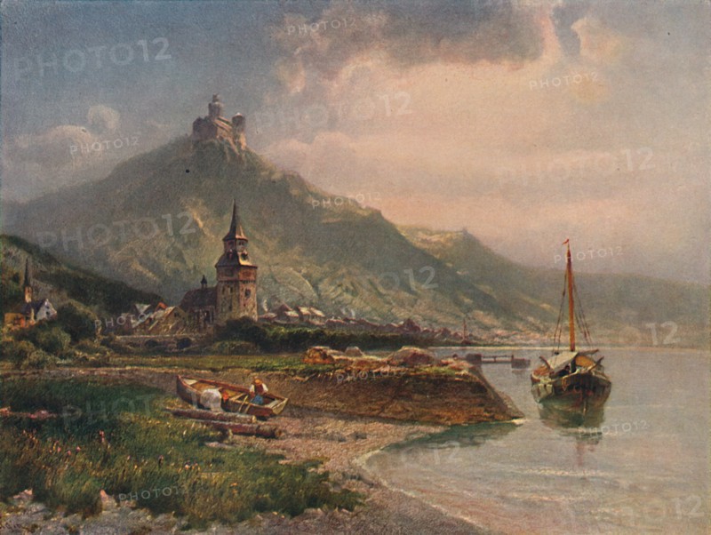 'Braubach und die Marksburg', (Braubach and Marksburg Castle), 1923. Creator: Nikolai of Astudin.