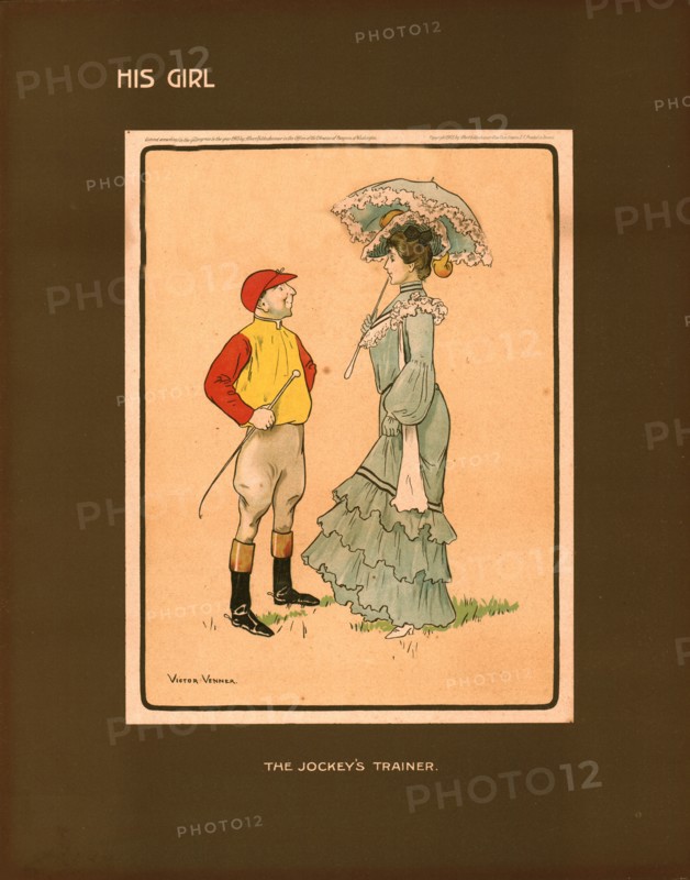 His Girl, The Jockey's Trainer.  Creator: Victor Venner.