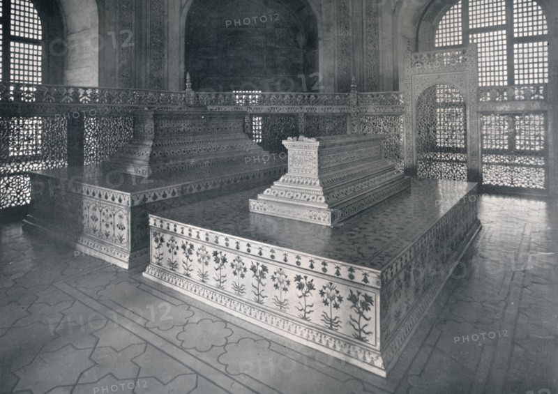 Agra, Tombs of Mumtaz-I-Mahal & Shahjehan in the Taj', c1920