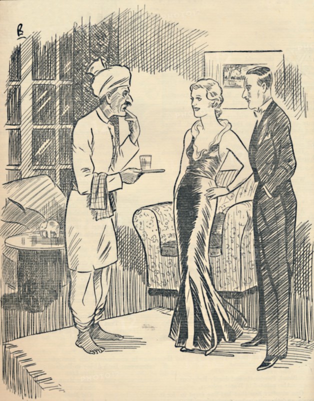 'The Memsahib (airing her newly-acquired Hindustani)...', 1936. Creator: Unknown.