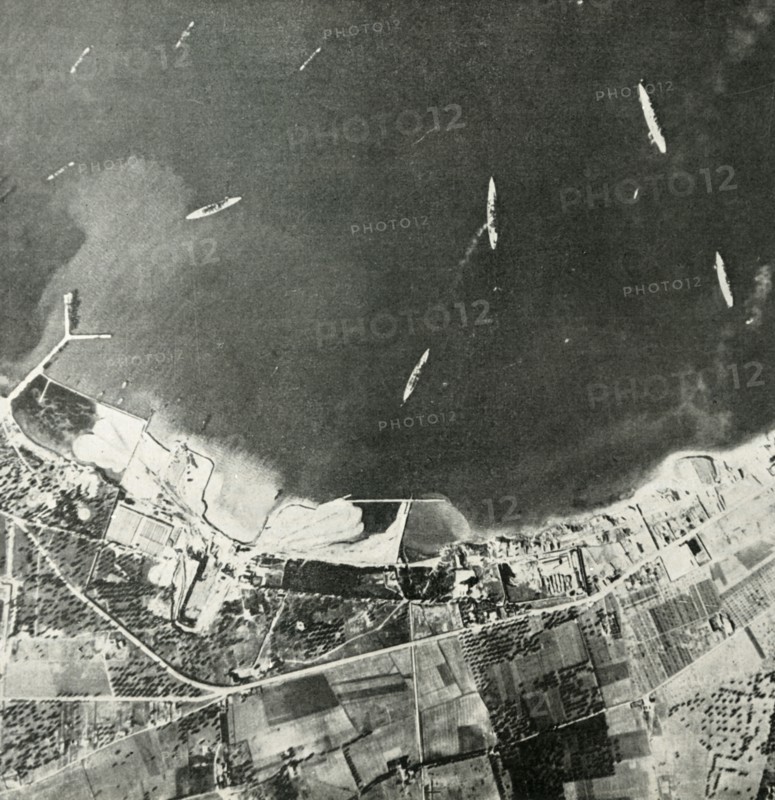 British warships off the Maltese coast, World War II, 1940-1942 (1944). Creator: Unknown.