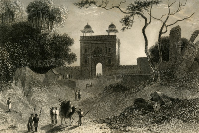 'The Agra Gate, Chauter Serai', 1835. Creator: William Daniell.