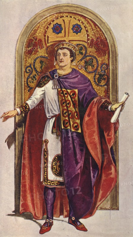 'The Emperor Justinian - Sixth Century, A.D.', 1924. Creator: Herbert Norris.