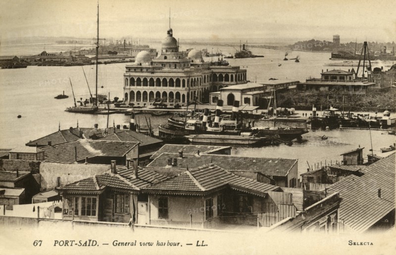 'Port-Said. - General view harbour. - LL.', c1918-c1939. Creator: Unknown.