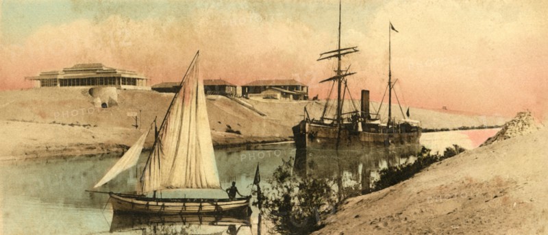 'Canal of Suez - Chantier VI', c1918-c1939. Creator: Unknown.