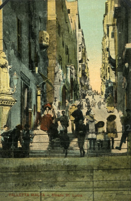 'Valetta, Malta - Strada St. Lucia', c1918-c1939. Creator: Unknown.