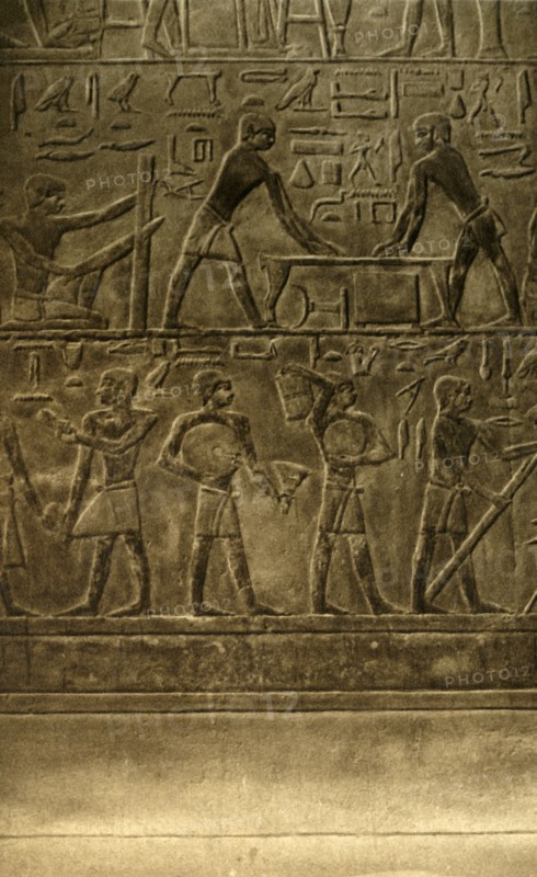 'Saqqara - Tomb of Ti Mural Paintings', c1918-c1939. Creator: Unknown.