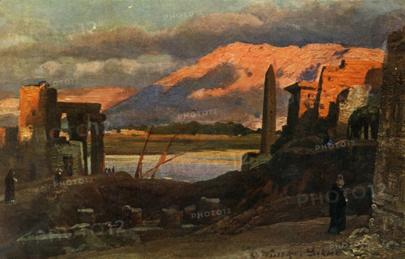 'Luxor and the mountains of Thebes', c1918-c1939. Creator: Unknown.
