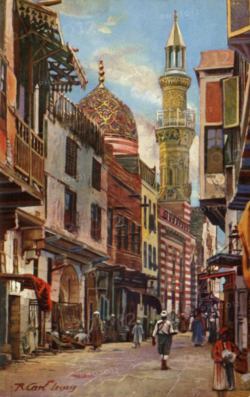 'Cairo: Boulac Street and Mosque of Aboul-Ela', c1918-c1939. Creator: Unknown.