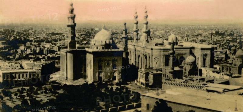 'Cairo: General view and Sultan Hassan Mosque', c1918-c1939. Creator: Unknown.