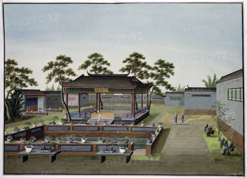 Garden scene, China, c1820-1840. Artist: Unknown