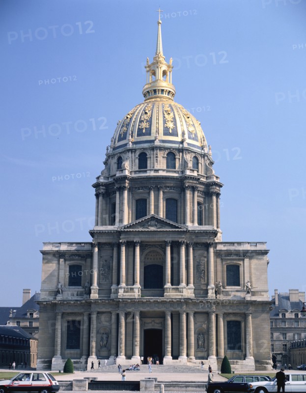 Les Invalides from the Pont Alexandre III, Paris, France
