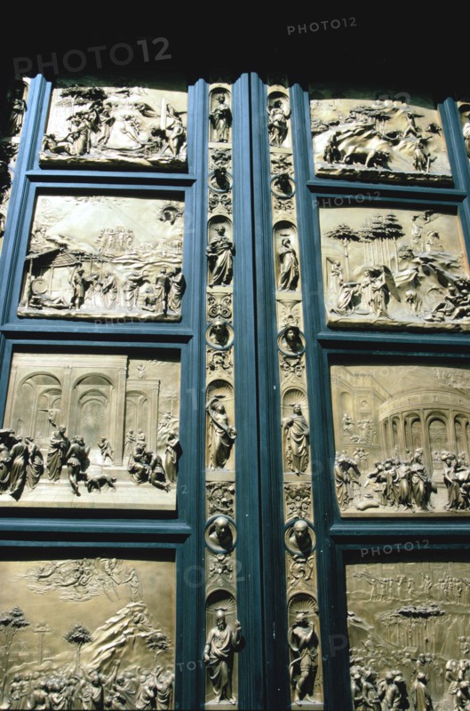 The "Gates of Paradise," Baptistry East doors, Florence, Italy, 1425-1452