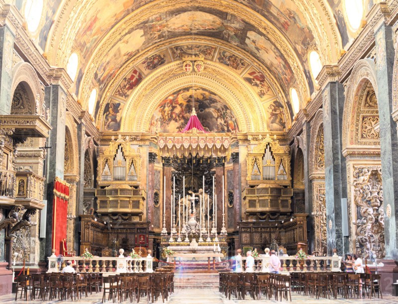 Interior of St John's Co-Cathedral, Valletta, Malta