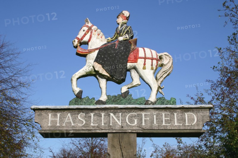 Village sign, Haslingfield, Cambridgeshire