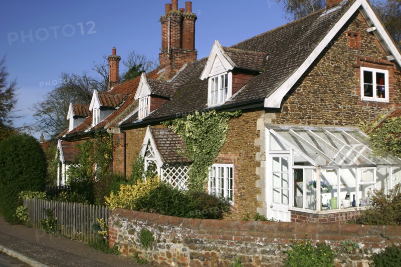Cottages in the village of Castle Rising, King's Lynn, Norfolk, 2005