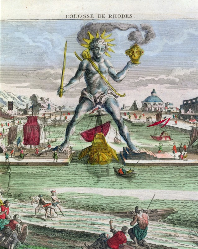 The Colossus of Rhodes, 18th century. Artist: Georg Balthasar Probst