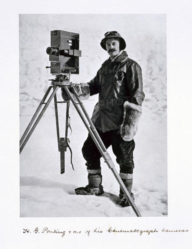 Herbert Ponting, British photographer, in the Antarctic, 1910-1912. Artist: Unknown