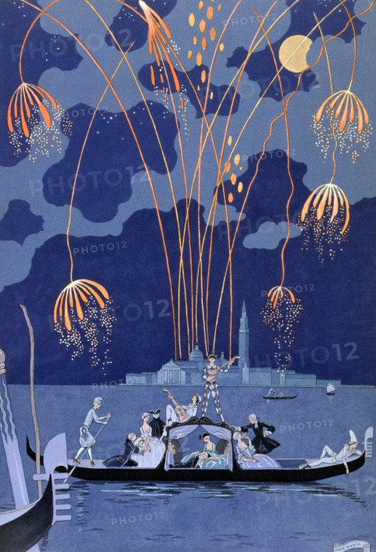 'Fireworks in Venice', 1924. Artist: George Barbier