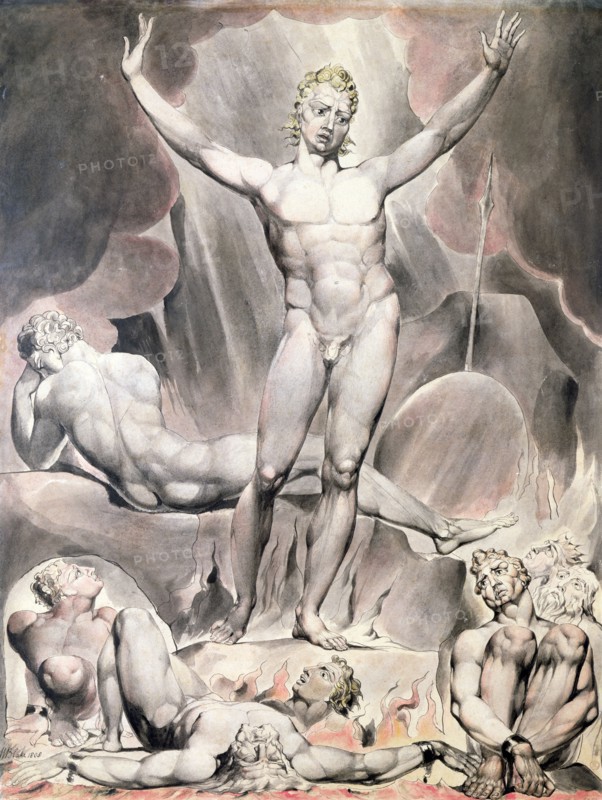 'Satan Arousing the Rebel Angels', 1808. Artist: William Blake