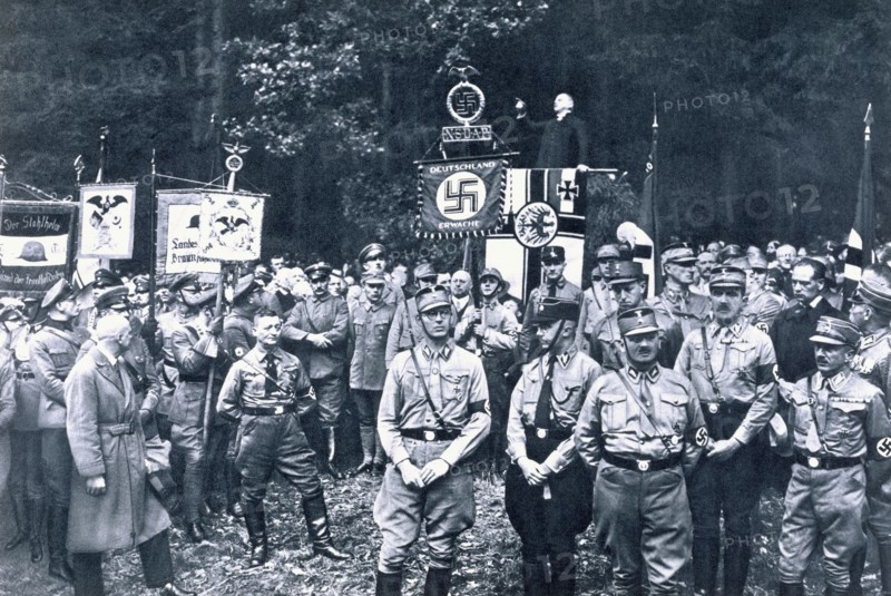 Nazis listening to an address by Bruno Doehring, Bad Harzburg, Germany, 11th October 1931. Artist: Unknown