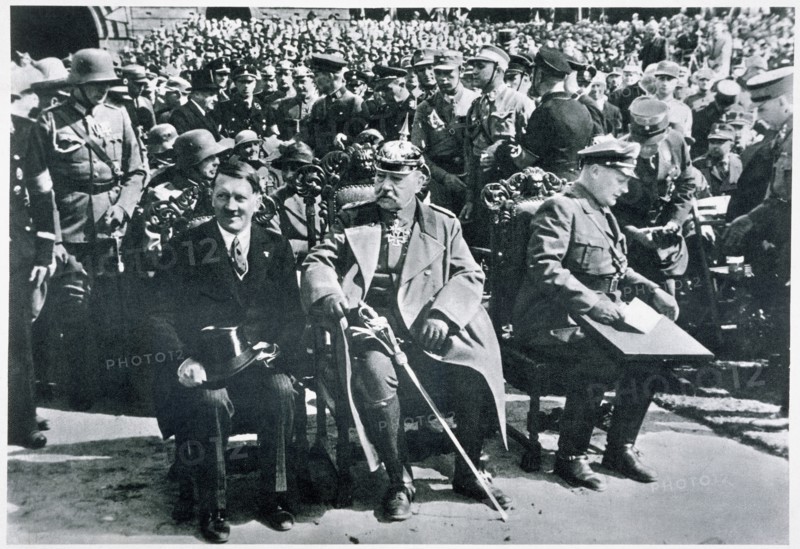 Adolf Hitler, President von Hindenburg and Hermann Göring, Tannenberg, Germany, 1933. Artist: Unknown