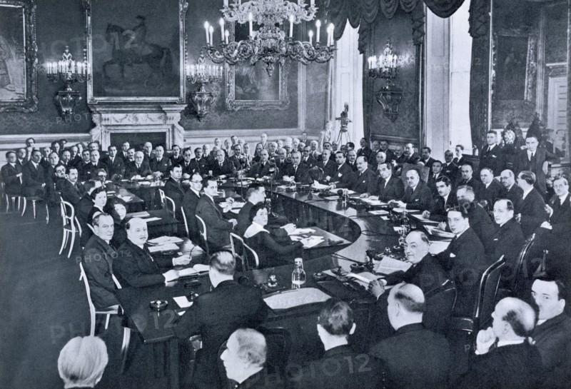 The St James's Palace Conference, London, 19th March 1936. Artist: Unknown