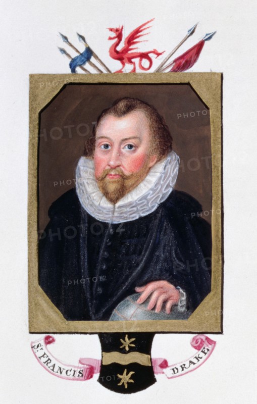 Sir Francis Drake, 16th century English navigator, (1825). Artist: Sarah, Countess of Essex