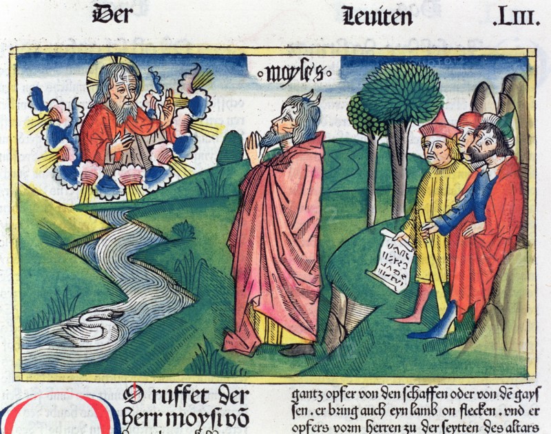 Leviticus 1:1-7: the Law of Offerings. Artist: Unknown