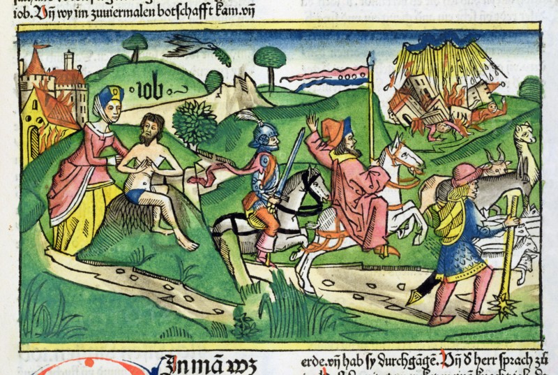 Scene from the Book of Job. Artist: Unknown