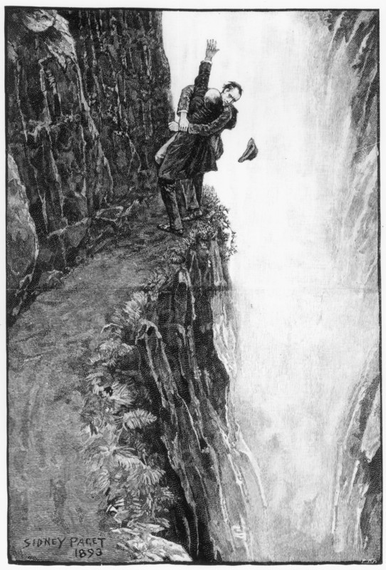 The Death of Sherlock Holmes', 1893. Artist: Sidney E Paget