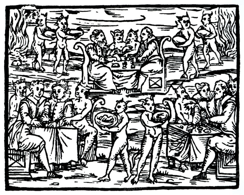 The witches' sabbath, 1608 (19th century). Artist: Unknown