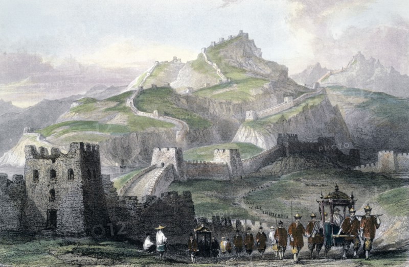 'The Great Wall of China', 1843. Artist: Thomas Allom