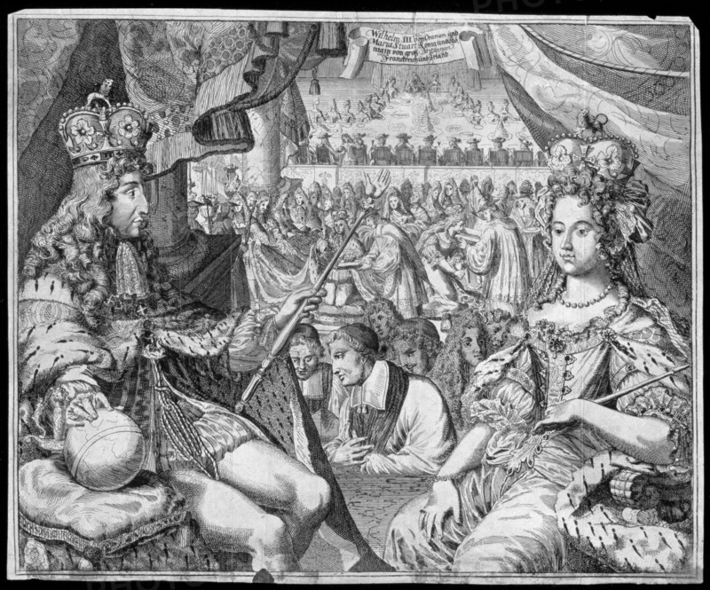 William III and Mary II, King and Queen of Great Britain and Ireland, c1689. Artist: Unknown