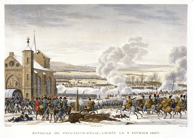 The Battle of Eylau, Germany, 9th February 1807. Artist: Edme Bovinet